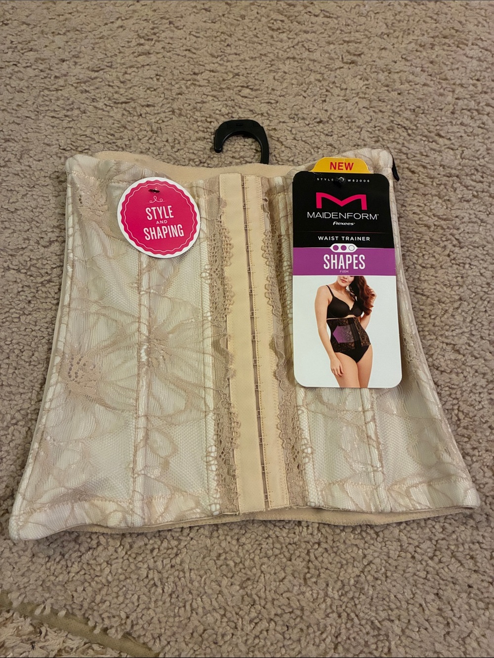 Maidenform Beige Floral Waist Trainer - Shapes Collection size S and 2X